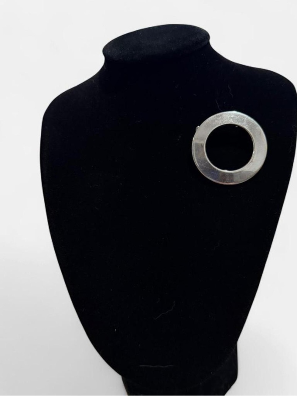 Vintage Silver Open-Circle Brooch